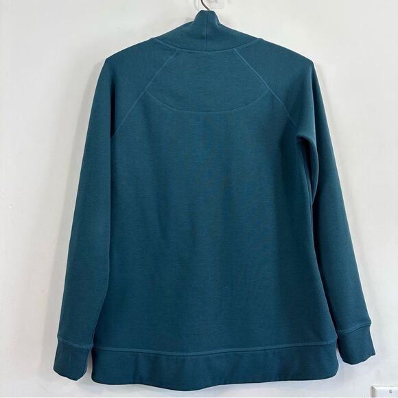 Women's Athleta Teal Crossneck Pullover Sweater Size M - Picture 6 of 8